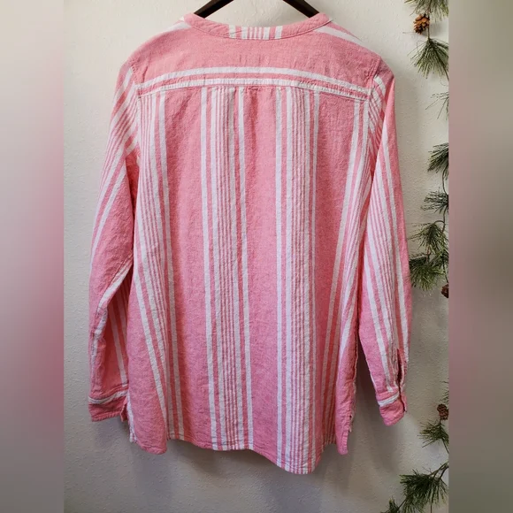 Denim & Co. Striped Yarn Dyed Woven Top - Picture 4 of 14